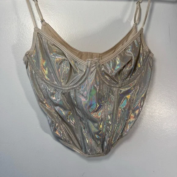 Urban Outfitters Out From Under Iridescent Corset Top - Picture 4 of 12